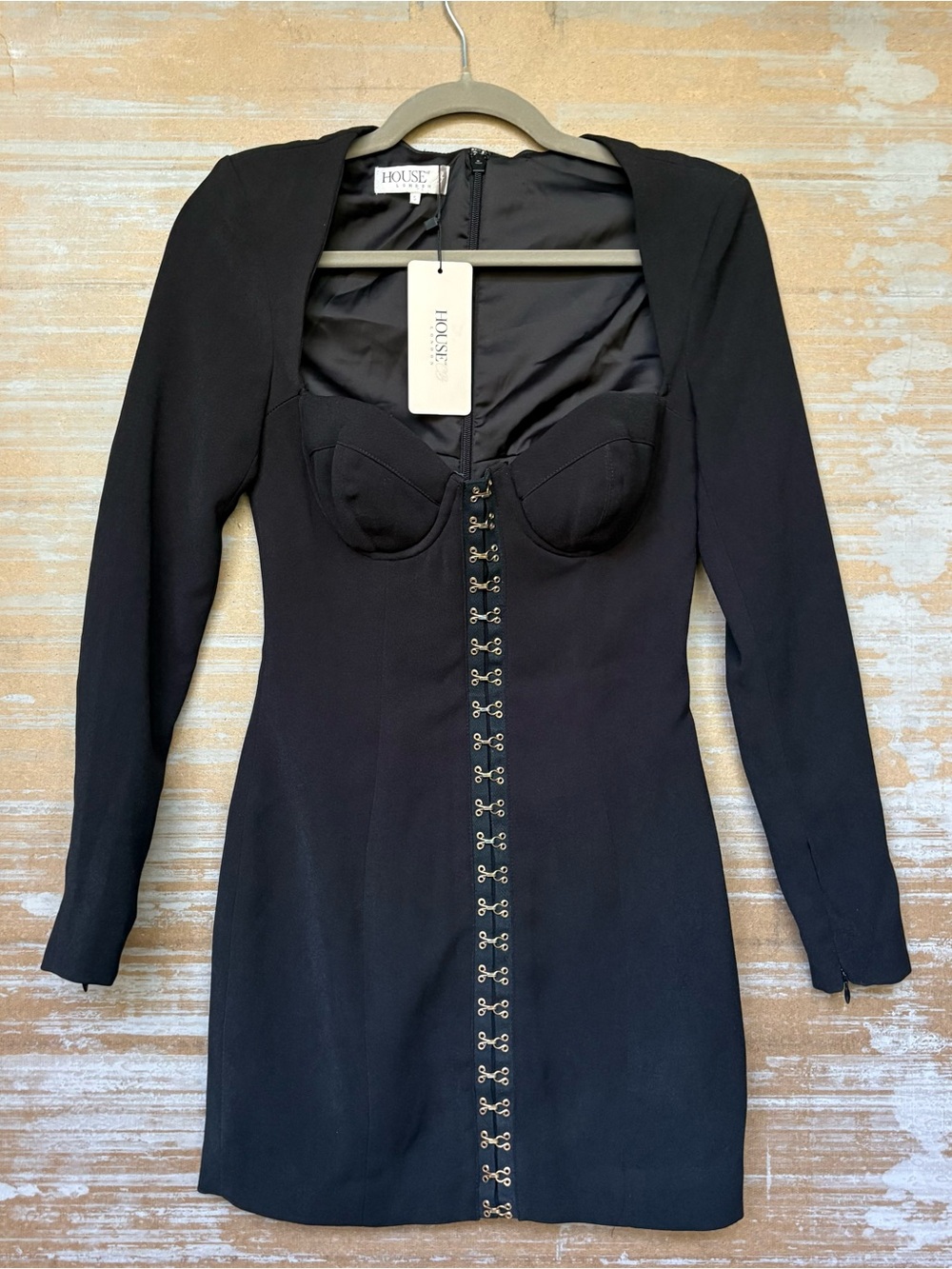 House of CB NWT Lala Corset Dress Sexy Club Date Night Cocktail Black Womens S - Picture 3 of 8